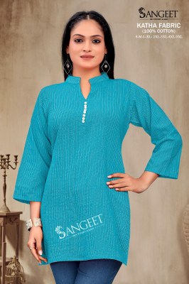 Katha Present Pure Cotton Short tops with different size at amaviexpo western wear catalogs