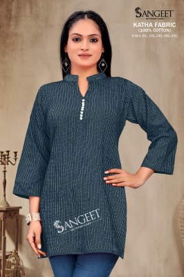 Katha Present Pure Cotton Short tops with different size at amaviexpo western wear catalogs