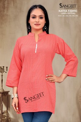 Katha Present Pure Cotton Short tops with different size at amaviexpo western wear catalogs