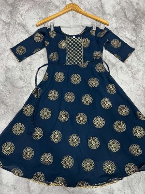 Kaveri kids Pure Georgette Foil Printed kids wear collection kurtis catalogs