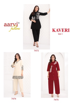 Kaveri vol 1 by Aarvi fashion lunch Flex cotton co ord set in low rate co ord set catalogs