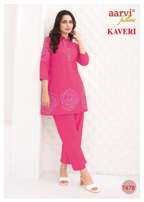 Kaveri vol 1 by Aarvi fashion lunch Flex cotton co ord set in low rate co ord set catalogs