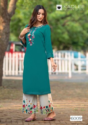 Kaveri vol 2 by Kadlee Heavy Reyon Handwork top pant with dupatta collection at low price readymade suit catalogs
