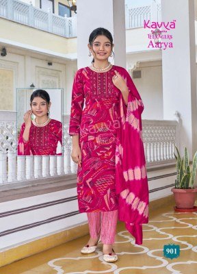 Kavya Aarya Vol 9 Teenage Girls Straight Cut Capsule Foil Print Kurti Set with Embroidered Neck  Comfort Fit Pants And Premium Chanderi Dupatta Set kurtis catalogs