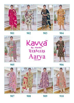 Kavya Aarya Vol 9 Teenage Girls Straight Cut Capsule Foil Print Kurti Set with Embroidered Neck  Comfort Fit Pants And Premium Chanderi Dupatta Set kurtis catalogs
