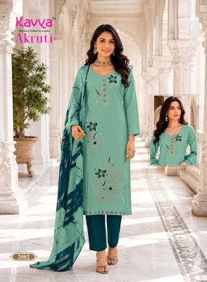 Kavya Akruti Vol-2 Roman Silk Kurti Pant with Fancy Chanderi Zari Dupatta kurti pant with dupatta Catalogs