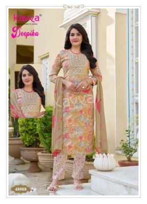 Kavya Deepika Vol 48 Elegant Embroidered Kurti Set with Nazleen Dupatta Wholesale kurtis catalogs