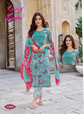 Kavya Deepika Vol 51 Embroidered Straight Kurti Set with Pocket Pant And Nazleen Dupatta Wholesale Ethnic Collection kurti pant with dupatta Catalogs