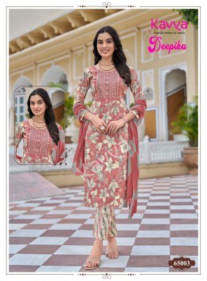 Kavya Deepika Vol-65 Straight Kurti Pant with Nazleen Dupatta kurti pant with dupatta Catalogs