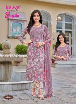 Kavya Deepika Vol-65 Straight Kurti Pant with Nazleen Dupatta kurti pant with dupatta Catalogs