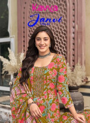 Kavya Janvi Vol. 01 Premium Malaysian Cotton Anarkali Pant with Dupatta wholesale catalogs