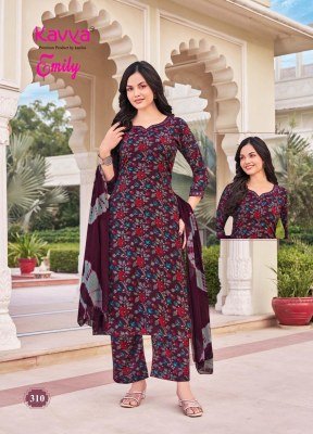  Kavya Kurti Emily Vol 3 Luxe Foil Palazzos Set Capsule Foil Printed Top And Bottom  Embroidered Neck  Nazleen Chiffon Dupatta Wholesale kurtis catalogs