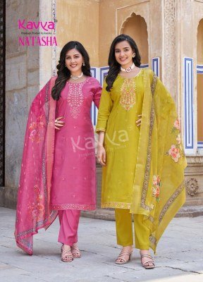 Kavya Natasha Vol 3 Exclusive Embroidered Roman Silk Digital Print Kurti with Stitched Pant and Fancy  Dobby Patti Chanderi Dupatta Wholesale kurtis catalogs