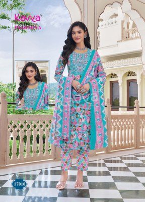 Kavya Pashmina Vol 17 Luxury Cotton Suit Embroidered Neck, Comfort Pant And Pure Cotton Dupatta Wholesale kurtis catalogs