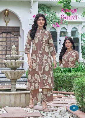 Kavya Sanvi Vol 1 Cotton Flex Cord Set  Premium Long Shirt with Pocket And Stitched Bottom Wholesale co ord set catalogs