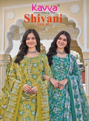 Kavya Shivani Vol 2 Malaysian Cotton Kurti Pant Set with Mal Dupatta 