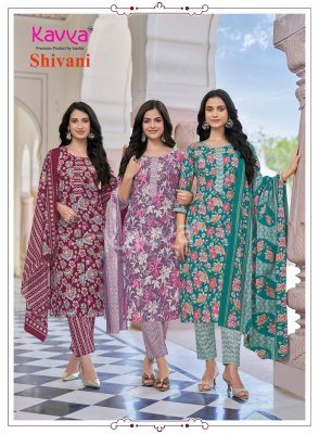 Kavya Shivani Vol. 4 Malaysian Cotton Readymade Suit Set kurti pant with dupatta Catalogs