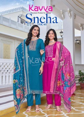 Kavya Sneha Vol 1 Premium Cross Dyed Viscose Veticane Kurti Set with Embroidered Top and Digital Print Chanderi Dupatta Wholesale kurtis catalogs