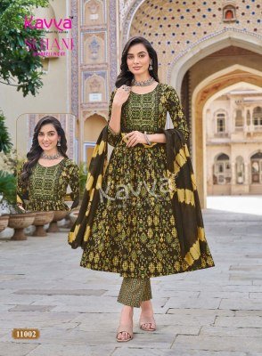 Kavya Suhani Vol-11 Viscose Umbrella Cut Kurti Pant with  Dupatta kurtis catalogs