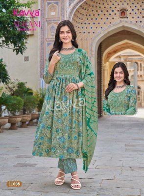 Kavya Suhani Vol-11 Viscose Umbrella Cut Kurti Pant with  Dupatta kurtis catalogs
