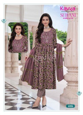 Kavya Suhani Vol 6 Umbrella Cut Kurti Set Poly Viscose with Embroidery And Chanderi Cotton Dupatta Wholesale kurtis catalogs