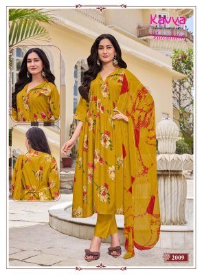 Kavya Vanshika Vol-2 Korean Flair Cut Vetican Suit Set with Nazleen Jari Dupatta kurti pant with dupatta Catalogs