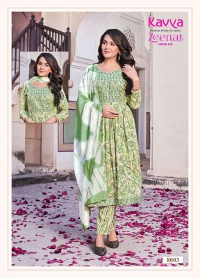 Kavya Zeenat Vol 8 Nayra Cut Embroidery Work Kurti Pant Dupatta Set Wholesale Kurti catalogue  kurtis catalogs