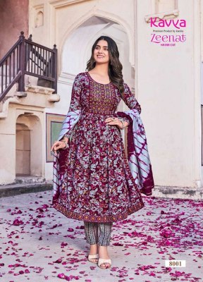 Kavya Zeenat Vol 8 Nayra Cut Embroidery Work Kurti Pant Dupatta Set Wholesale Kurti catalogue  kurtis catalogs