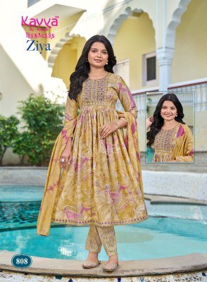 Kavya Ziya Volume 8 Nayra Cut Capsule Foil Print Kurti Pant with Chanderi Sequence Dupatta Set kurti pant with dupatta Catalogs