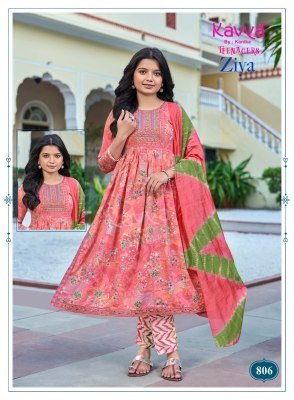 Kavya Ziya Volume 8 Nayra Cut Capsule Foil Print Kurti Pant with Chanderi Sequence Dupatta Set kurti pant with dupatta Catalogs