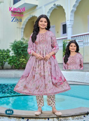 Kavya Ziya Volume 8 Nayra Cut Capsule Foil Print Kurti Pant with Chanderi Sequence Dupatta Set kurti pant with dupatta Catalogs