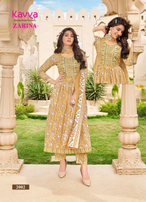 Kavya by Zarina vol 2 nyra cut Premium quality pure cambric nyra cut readymade suit at wholesale price  sarees catalogs