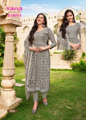 Kavya by Zarina vol 2 nyra cut Premium quality pure cambric nyra cut readymade suit at wholesale price  sarees catalogs