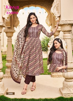 Kavya by Zarina vol 2 nyra cut Premium quality pure cambric nyra cut readymade suit at wholesale price  sarees catalogs