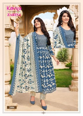 Kavya by Zarina vol 2 nyra cut Premium quality pure cambric nyra cut readymade suit at wholesale price  sarees catalogs