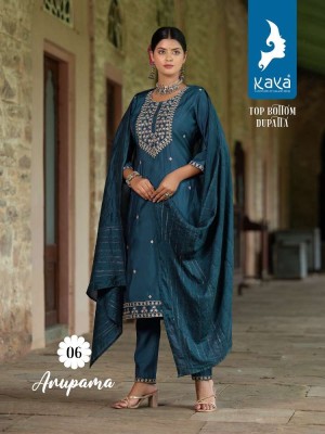 Kaya Anupama Roman Silk Readymade Salwar Kameez catalogue wholesaler  kurtis catalogs