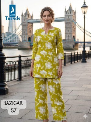 Kaya Bazigar 54–59 Heavy Rayon Printed Co-Ord Set Collection wholesale catalogs
