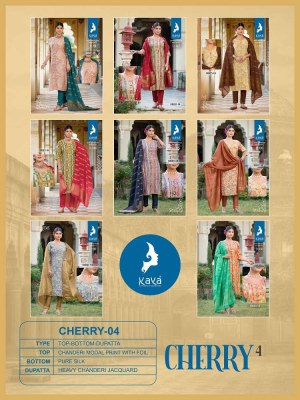 Kaya Cherry Vol 4 Modal Printed 3 Piece Wholesale Kurti catalogue  kurtis catalogs