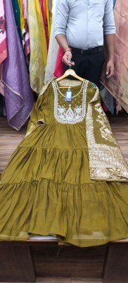 Kaya D.N. 6737 Frill Gagri Full Ghera 3-Piece Suit with Dupatta Size wise Combo Set