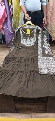 Kaya D.N. 6737 Frill Gagri Full Ghera 3-Piece Suit with Dupatta Size wise Combo Set