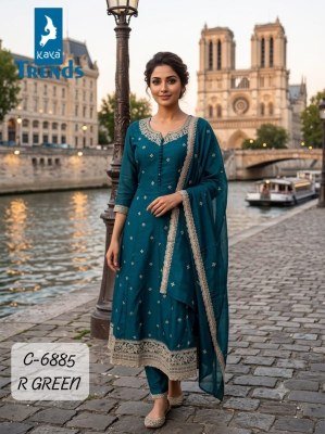 Kaya D.N. 6785 Rimzim Silk Anarkali Full Ghera 3-Piece Suit  