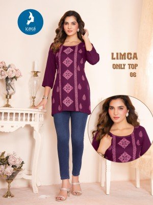 Kaya Exclusive Limca Kurti Only Kurti Premium Rayon  Stunning Designs  Modern Colors Wholesale  kurtis catalogs