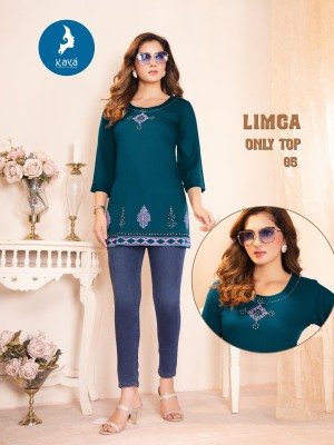 Kaya Exclusive Limca Kurti Only Kurti Premium Rayon  Stunning Designs  Modern Colors Wholesale  kurtis catalogs