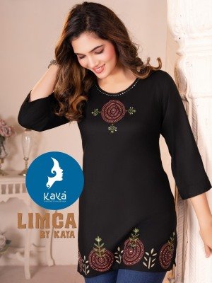 Kaya Exclusive Limca Kurti Only Kurti Premium Rayon  Stunning Designs  Modern Colors Wholesale  kurtis catalogs