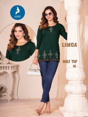 Kaya Exclusive Limca Kurti Only Kurti Premium Rayon  Stunning Designs  Modern Colors Wholesale  kurtis catalogs