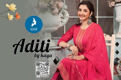 Kaya Kurti Aditi Chanderi Jacquard Kurti, Straight Cut with Matching Bottom And Chanderi Jacquard Dupatta  Wholesale kurtis catalogs