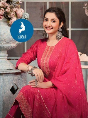 Kaya Kurti Aditi Chanderi Jacquard Kurti, Straight Cut with Matching Bottom And Chanderi Jacquard Dupatta  Wholesale kurtis catalogs