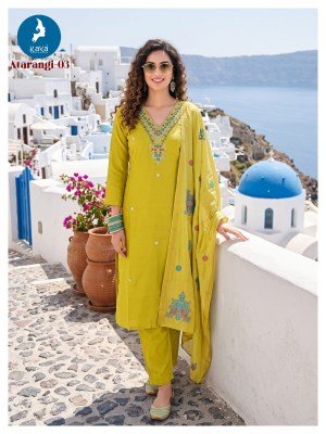 Kaya Kurti Atrangi 3 Piece Kurti Pant with  Dupatta wholesale catalogs