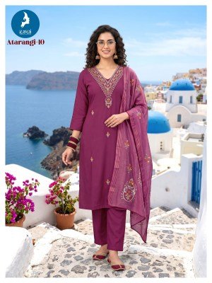 Kaya Kurti Atrangi 3 Piece Kurti Pant with  Dupatta Size wise Combo Set