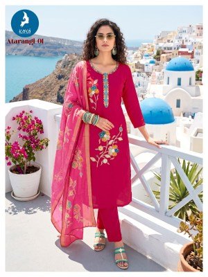 Kaya Kurti Atrangi 3 Piece Kurti Pant with  Dupatta Size wise Combo Set